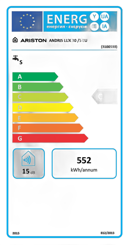Boiler electric 30 l Ariston ANDRIS LUX 30 EU, indicator LED - imagine 4