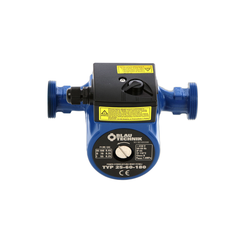 Pompa de circulatie apa potabila Blautechnik  25-40-180, racorduri incluse, inaltime maxima pompare 4 m - imagine 2