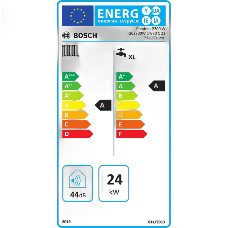 Centrala termica in condensare Bosch Condens 2300 W, 24 kW, Display digital - imagine 5