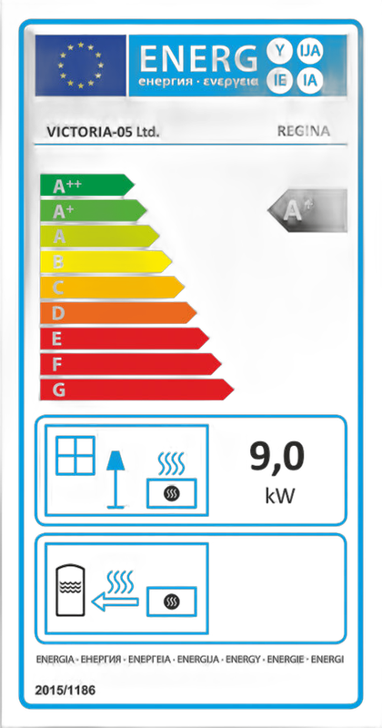 Soba pe lemne Victoria 05 Regina, 9Kw, clasa energetica A+, Gri - imagine 3