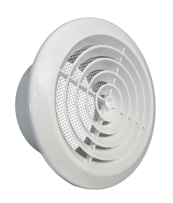 Grila ventilatie circulara cu plasa de insecte Dospel KOS 125 - imagine principală