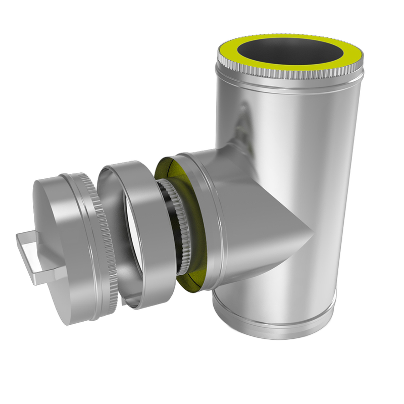 Kit cos de fum din inox, 6 m, diametru 160 mm, suspendat - imagine 6