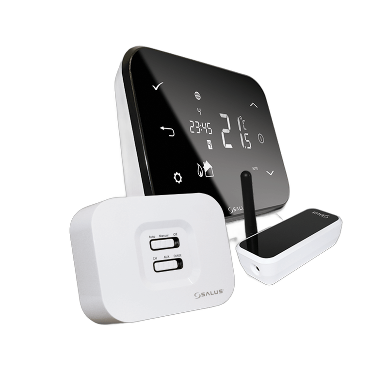 Termostat ambient Salus, controlat prin internet, IT 500, LCD, cu Wi-Fi - imagine 2