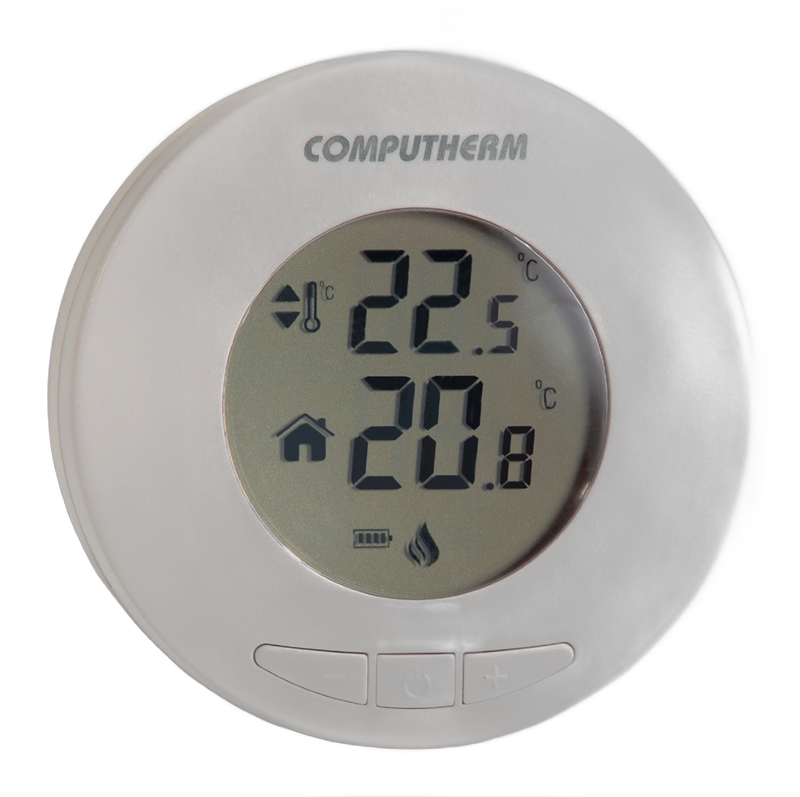 Termostat centrala termica Computherm T30 cu fir, display circular, alb - imagine principală