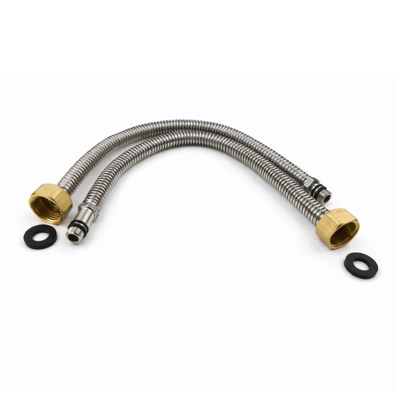 Set 2 bucati racord flexibil monocomanda din inox pentru baterie apa 1/2 80 cm - RN212-80