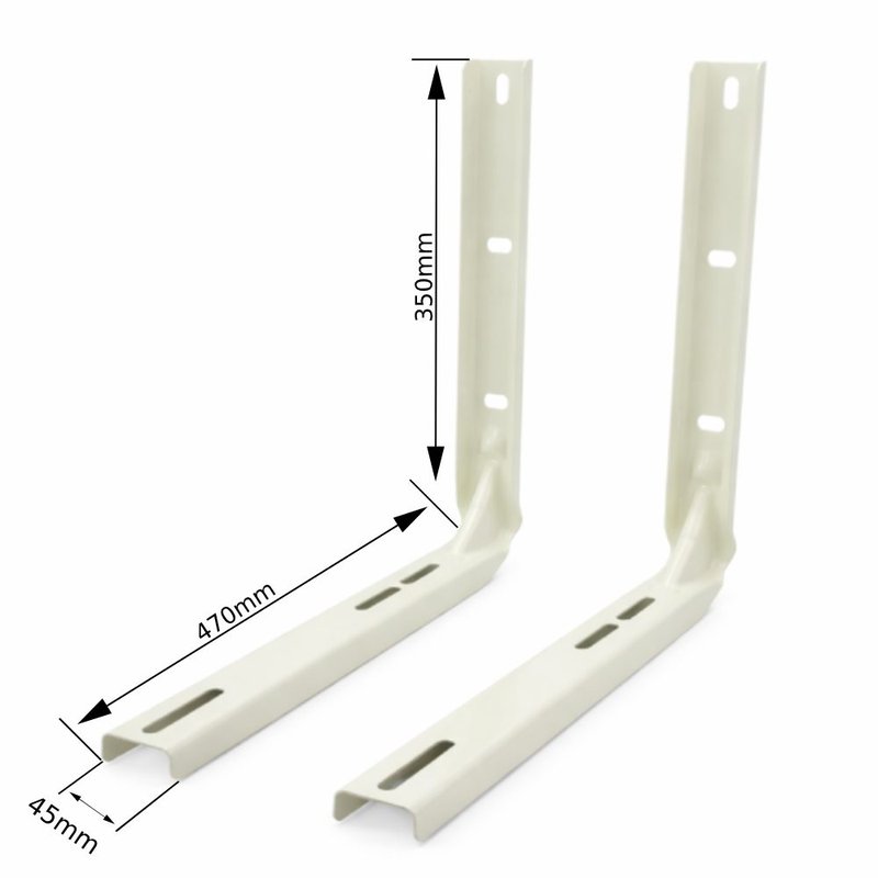 Set suporti / rame / console aer conditionat ambutisate 350 x 470 mm, 9000-12000 BTU - schita