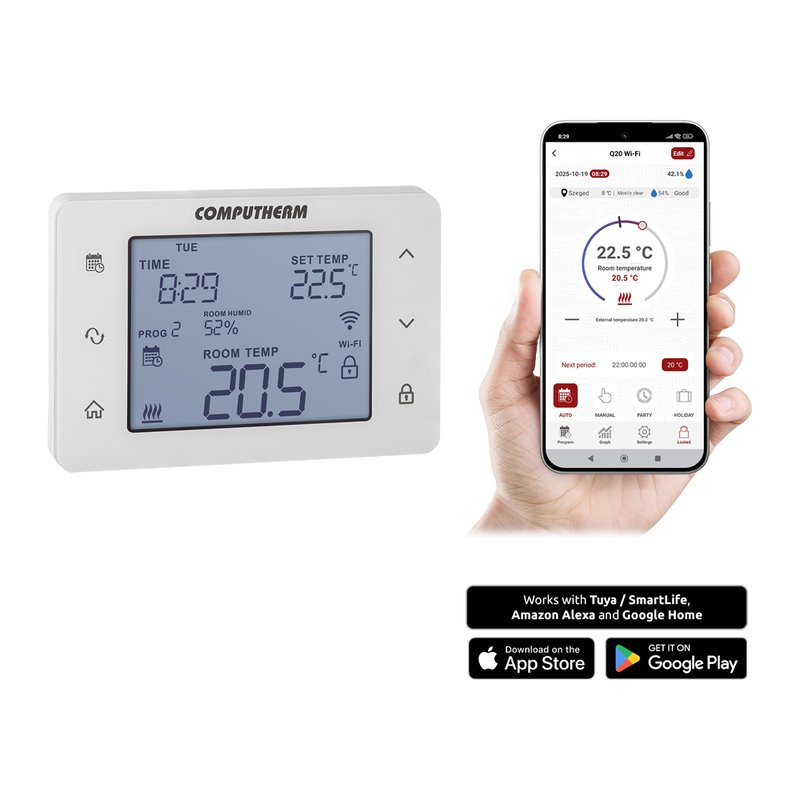 Termostat digital cu WIFI Computherm Q20 WIFI 0