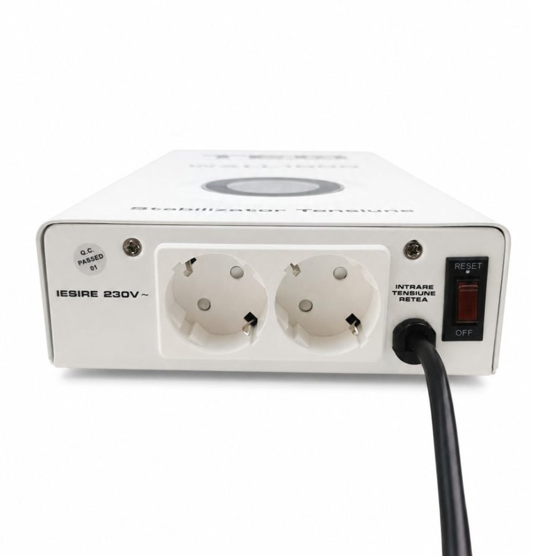 Stabilizator retea maxim 1000 VA, LCD, 2 iesiri schuko TED1000WALL imag 3 3