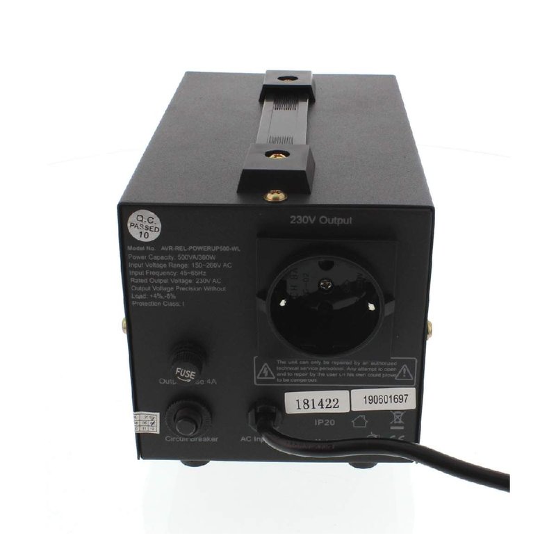 Stabilizator automat de tensiune cu releu Well AVR-REL-POWERUP500-WL300W 1