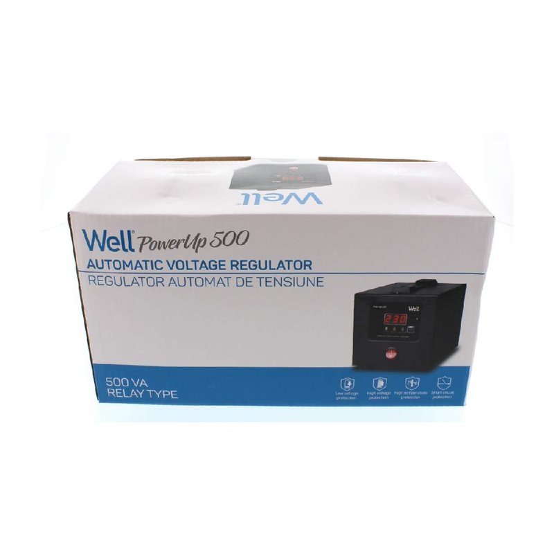 Stabilizator automat de tensiune cu releu Well AVR-REL-POWERUP500-WL300W 2
