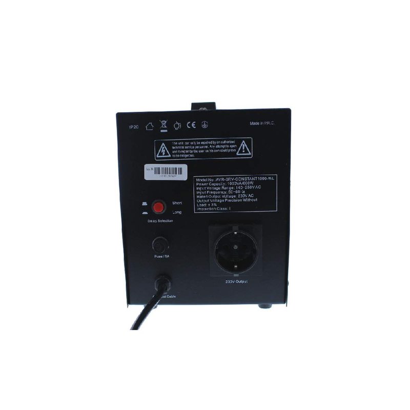 Stabilizator automat de tensiune cu servomotor Well 1000VA/600W, AVR-SRV-CONSTANT1000-WL, Protectie la Tensiune scazuta, Supratensiune, Supraincalzire, Scurt Circuit 1