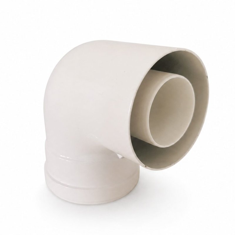 Cot evacuare centrala termica condensare ATI Tip 02, PP/ALL, 60 / 100, WBCUR61002 1