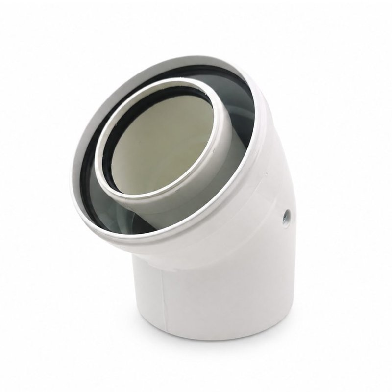 Cot prelungire evacuare centrala termica condensare ATI 45 grade, PP/ALL, 80 / 125, WBCUR45 1