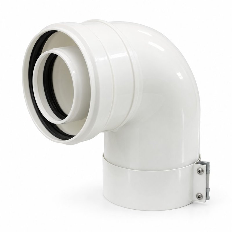 Cot evacuare centrala termica condensare ATI Tip 01, PP/PP, diametru 60 / 100, WBPPCUR61001 2