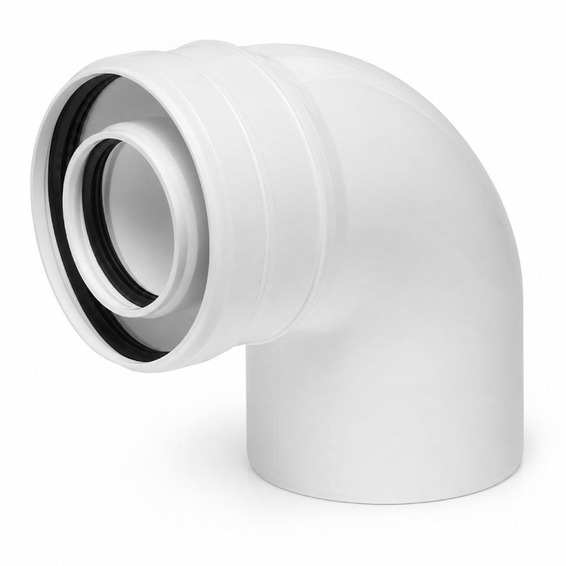 Cot evacuare centrala termica condensare ATI Tip 02, PP/PP, diametru 60 / 100, WBPPCUR61002
