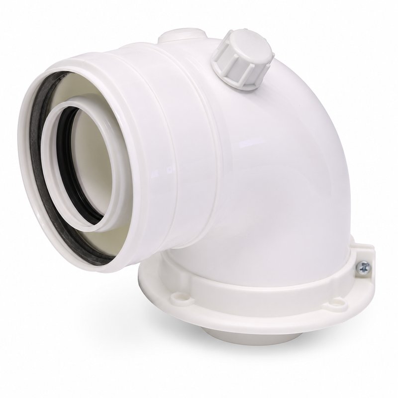 Cot evacuare centrala termica condensare ATI Tip 03, PP/PP, diametru 60 / 100, WBPPCUR61003 2