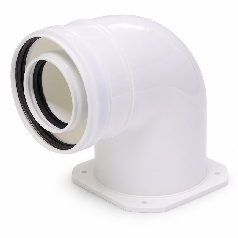 Cot evacuare centrala termica condensare ATI Tip 04, PP/PP, diametru 60 / 100, WBPPCUR61004 1