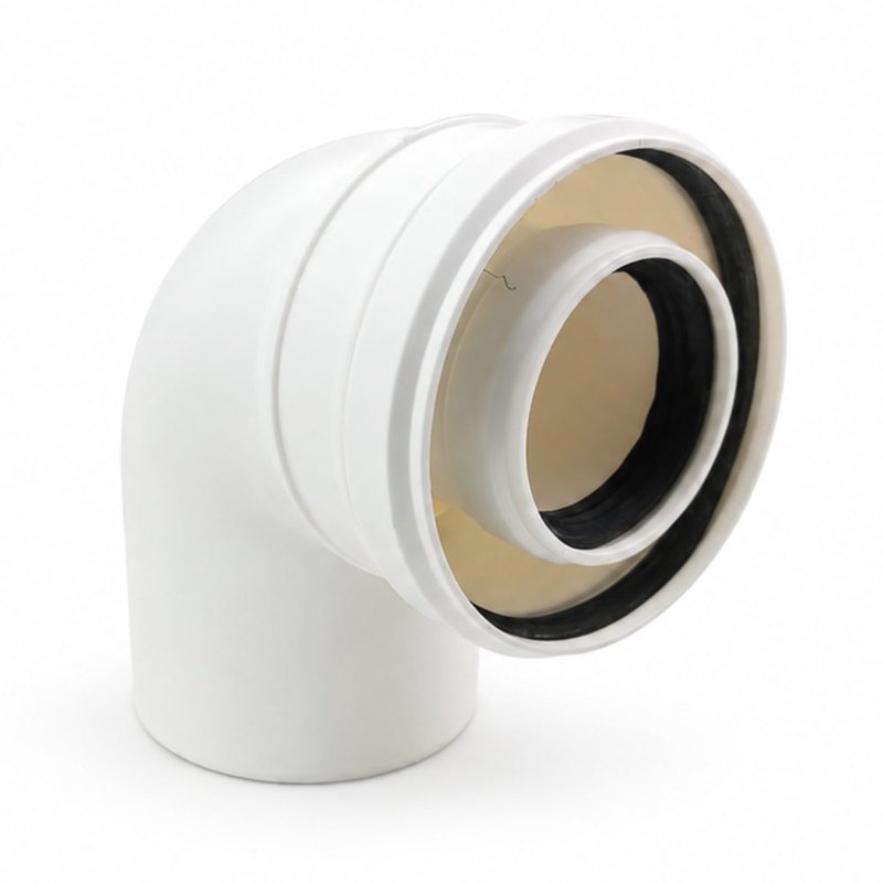 Cot prelungire centrala termica condensare ATI 90 grade, PP/PP, diametru 60 / 100, WBPP61090 2