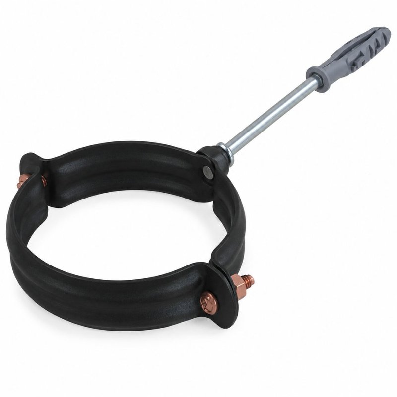 Colier prindere tub ATI NS14-80, diametru 80 mm, inox vopsit negru 1
