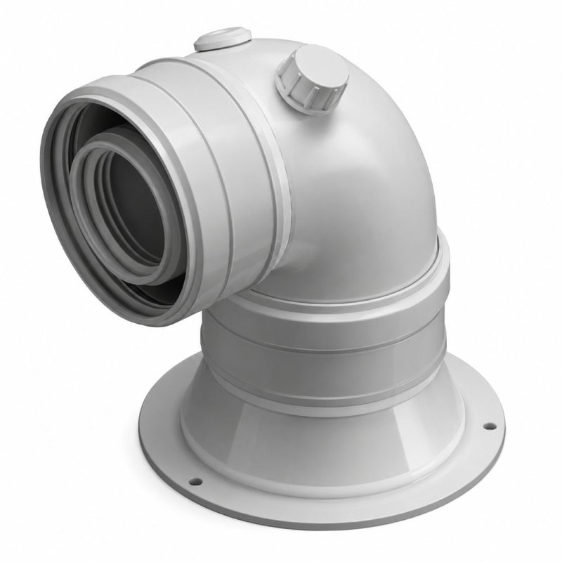 Cot evacuare centrala termica condensare ATI Tip 05, PP/PP, diametru 60 / 100, WBPPCUR61005