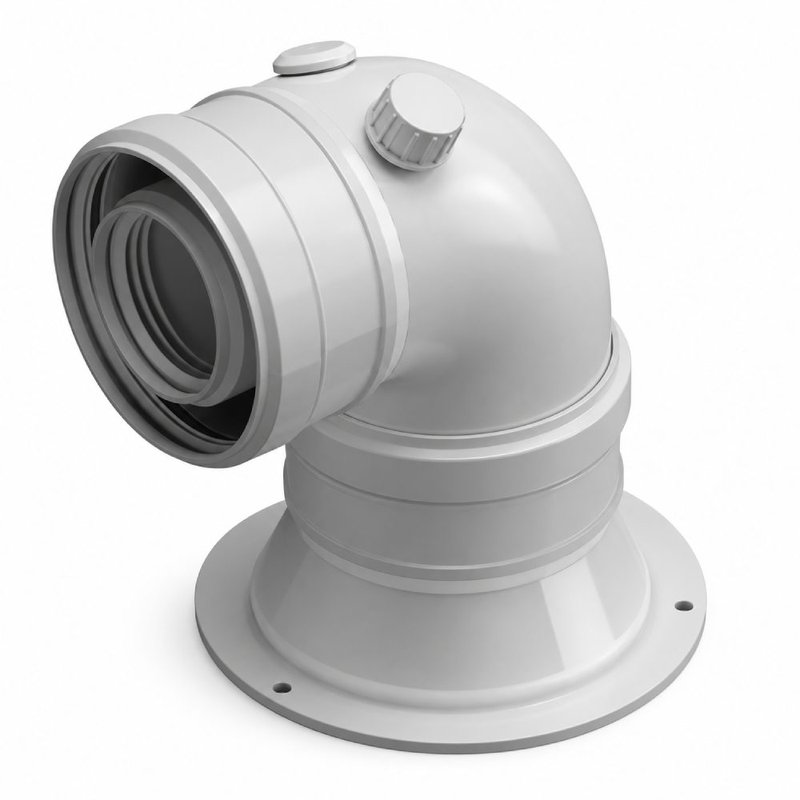 Cot evacuare centrala termica condensare ATI Tip 05, PP/PP, diametru 60 / 100, WBPPCUR61005