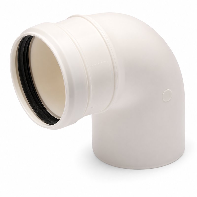 Cot evacuare gaze arse centrale termice condensare ATI WB2-98P, diametru 80 mm, 90 grade, plastic 1
