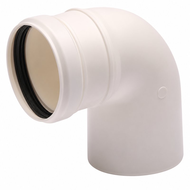 Cot evacuare gaze arse centrale termice condensare ATI WB2-98P, diametru 80 mm, 90 grade, plastic 2