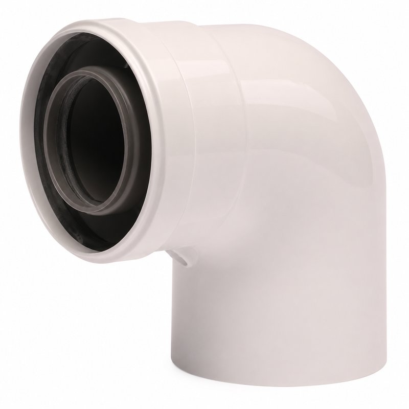 Cot prelungire centrala termica condensare ATI 90 grade, PP/ALL, diametru 60 / 100, WBCUR61090 2