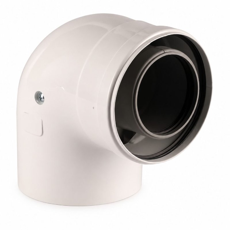 Cot prelungire evacuare centrala termica condensare ATI 90 grade, PP/ALL, 80 / 125, WBCUR90 1
