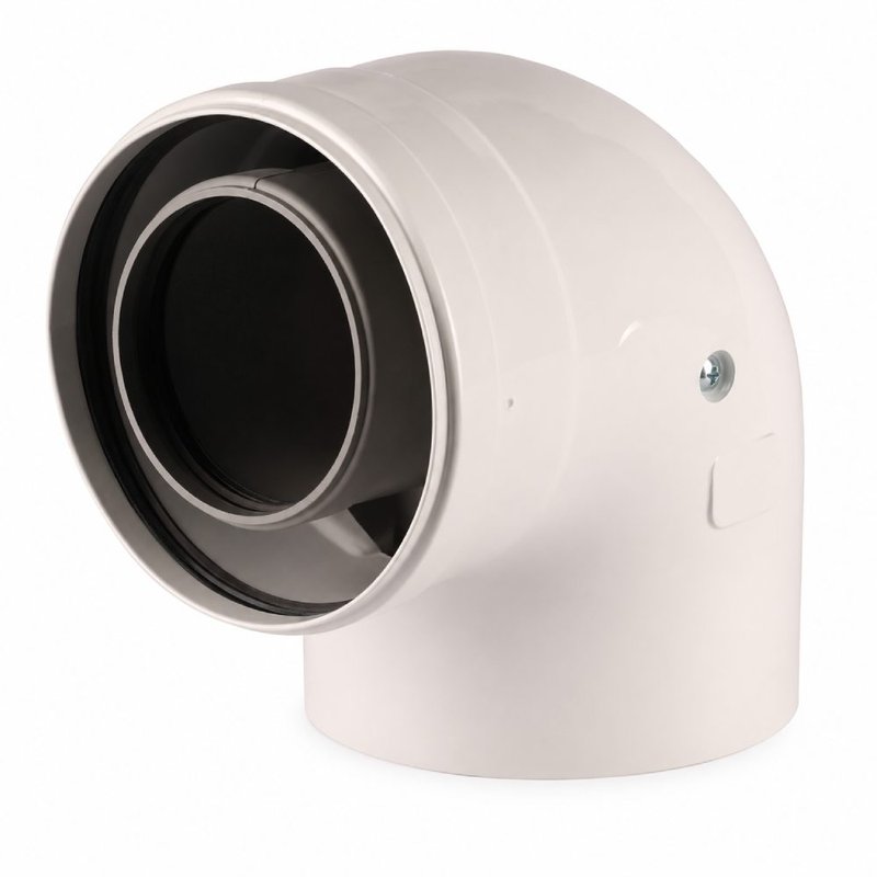 Cot prelungire evacuare centrala termica condensare ATI 90 grade, PP/ALL, 80 / 125, WBCUR90 2