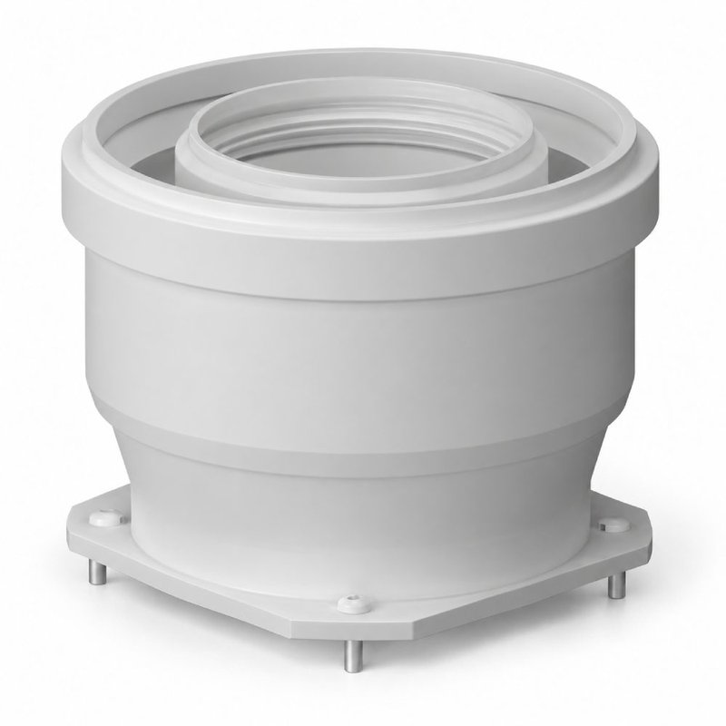 Plecare verticala kit evacuare centrala termica condensare ATI Tip 10, diametru 80 / 125, PP / PP, WBPP61010, Compatibil Immergas 1