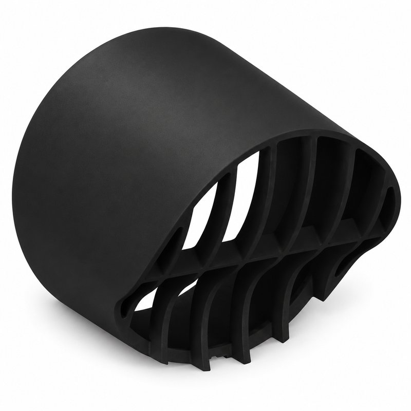 Terminatie tubulatura evacuare centrala sau hota ATI, diametru 80 mm, neagra, WN10-080 1