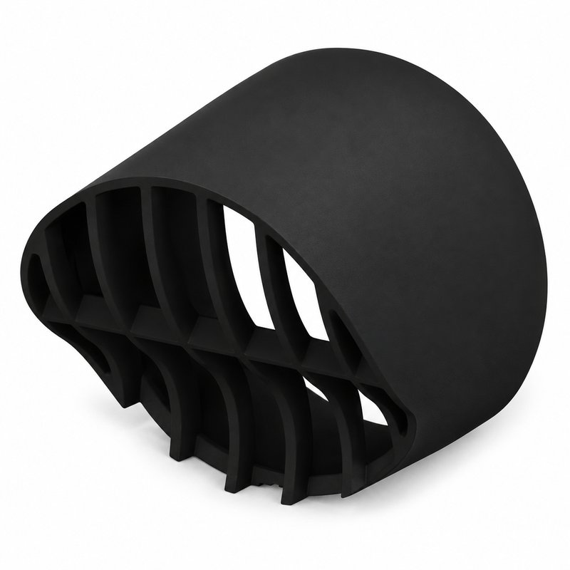 Terminatie tubulatura evacuare centrala sau hota ATI, diametru 80 mm, neagra, WN10-080 2