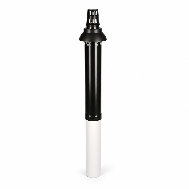 Terminatie verticala centrala condensare ATI diametru 80/125, PP/ALL, neagra, WNTC10050 2