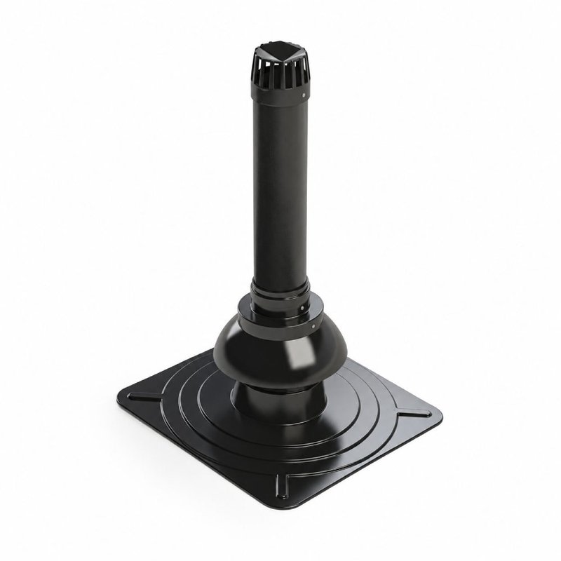 Trecere verticala si element etansare pentru centrala condensare ATI diametru 80 mm, PP, neagra, WN45-080PT 1
