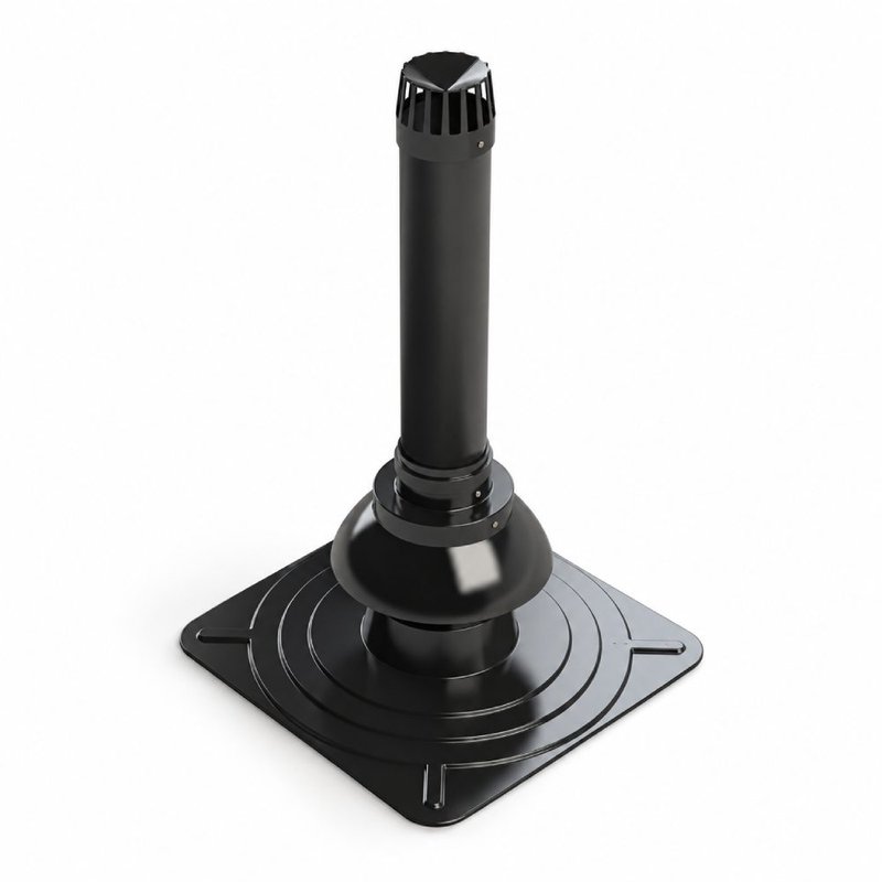 Trecere verticala si element etansare pentru centrala condensare ATI diametru 80 mm, PP, neagra, WN45-080PT 2