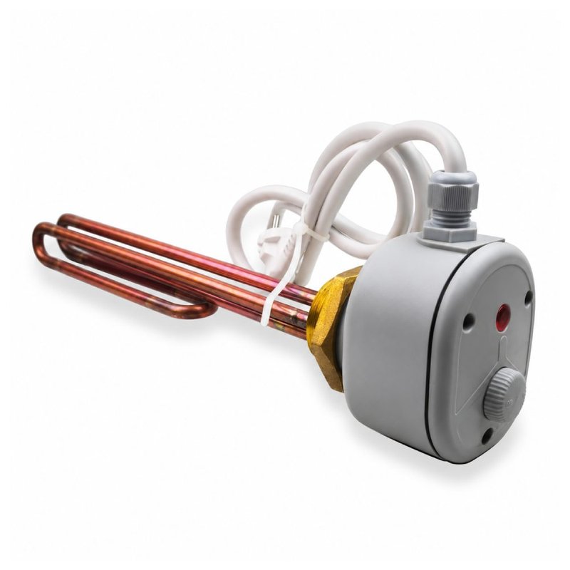 Rezistenta electrica cu termostat Unival, racord 1 1/4", capacitate 2000 W, alimentare 230V 1