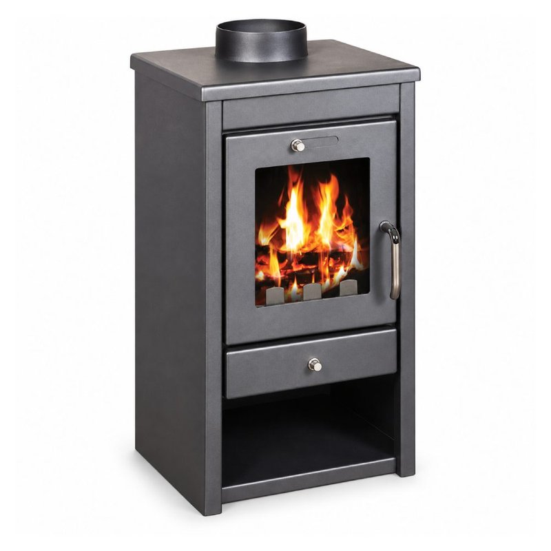 Soba pe lemne, Victoria 05, Deluxe SM, 7 kW, clasa A, camerea de ardere captusita cu samota, negru 1