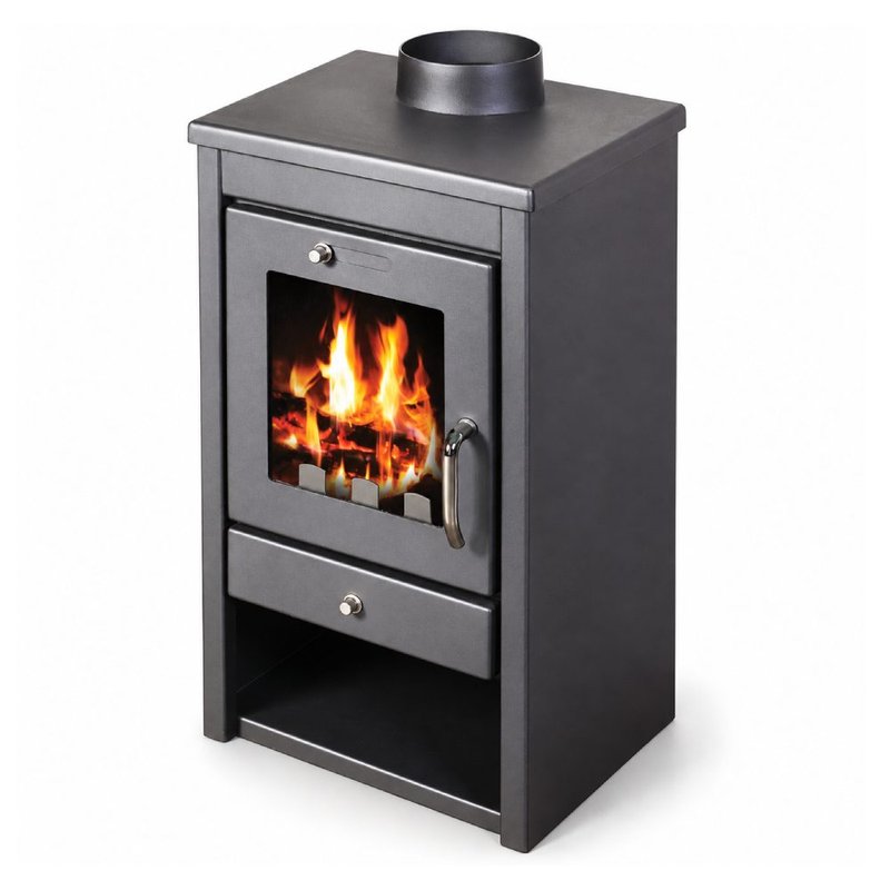 Soba pe lemne, Victoria 05, Deluxe SM, 7 kW, clasa A, camerea de ardere captusita cu samota, negru 2