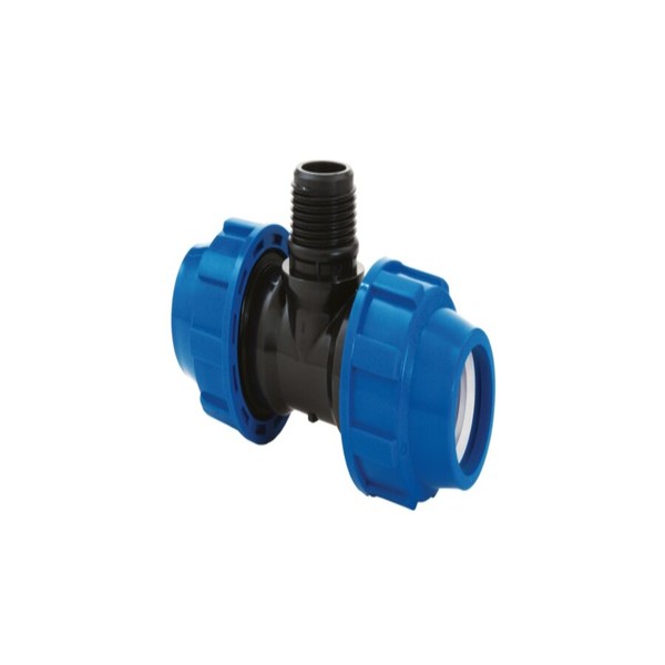 Teu compresiune PeHD 40x1x40 FE, filet exterior Poliext - Prompt Service