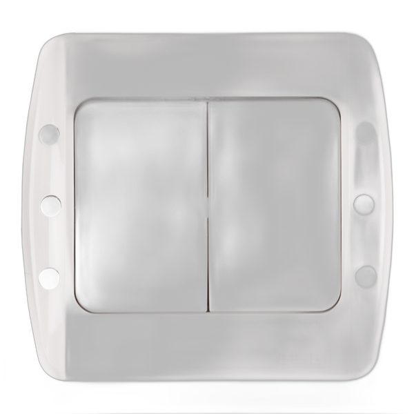 Intrerupator dublu incastrat Elbi Zirve 10A, EL0000041, alb - Prompt Service