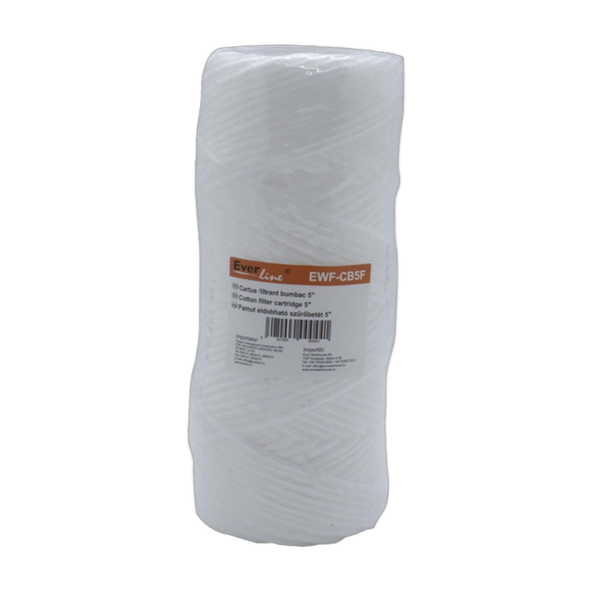 Cartus filtrant din bumbac, lungime 5" Everline, EWF-CB5F - Prompt Service