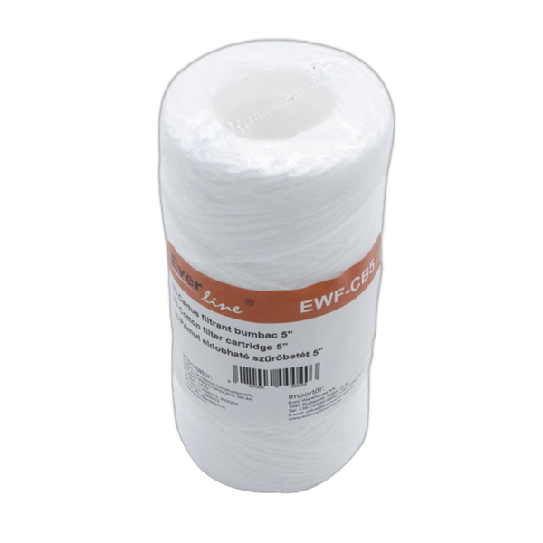 Cartus filtrant din bumbac, lungime 5" Everline, EWF-CB5 - Prompt Service
