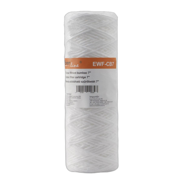 Cartus filtrant din bumbac, lungime 7" Everline, EWF-CB7 - Prompt Service