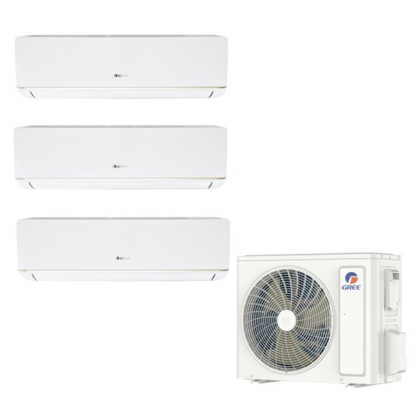Pachet aer conditionat triplusplit GREE, unitate interna 3 x 9000 btu + unitate externa 24000 btu