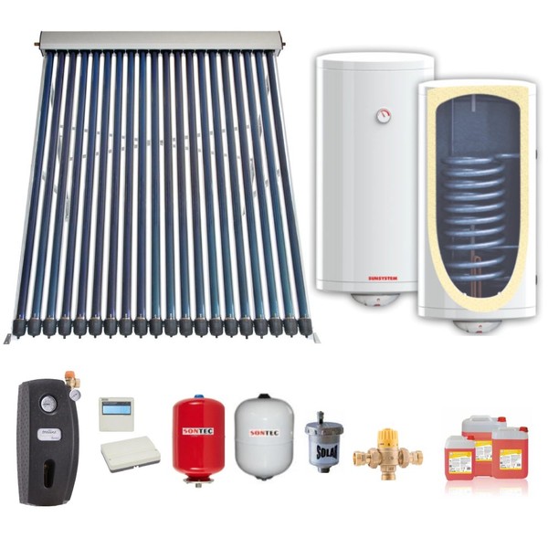 Pachet solar cu panou vidat Sontec pentru 3 – 4  persoane