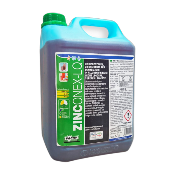 Solutie anticoroziva pentru curatat schimbatoare caldura si instalatii sanitare Facot ZINCONEX-LQ, 5 Litri - Prompt Service