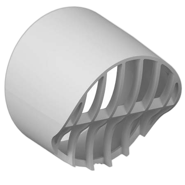 Terminatie tubulatura evacuare centrala sau hota ATI, diametru 80 mm, alb, WB10-080 - Prompt Service