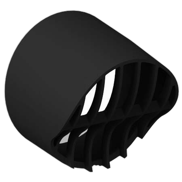 Terminatie tubulatura evacuare centrala sau hota ATI, diametru 80 mm, neagra, WN10-080 - Prompt Service