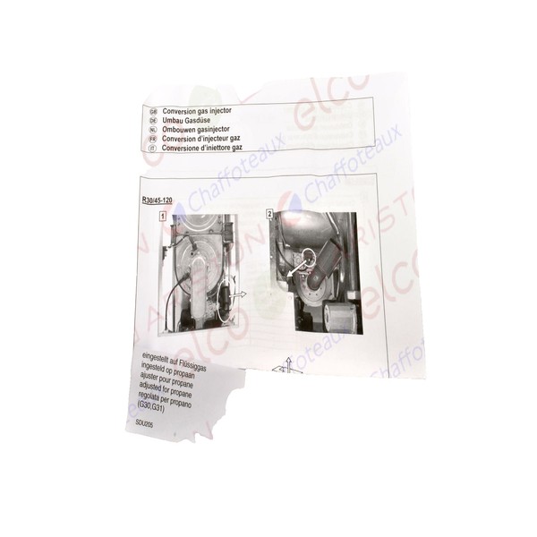 Eqp Trasforma. Metano > Gpl pentru centrala termica de pardoseala Ariston GENUS PREMIUM HP cod piesa 64202280